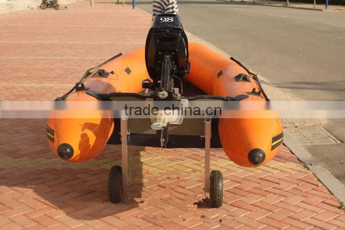 easy to carry inflatable boat with tralier