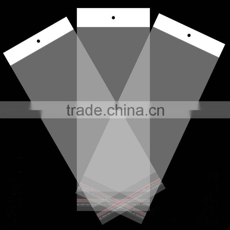 YASON bopp plastic header card bag customized cpp header a4 package bag opp header bag