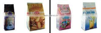 Granular, sheet, roll or irregular products such as candy, cookies, coffee, peanuts, , seeds, potato chips automatic sack packin