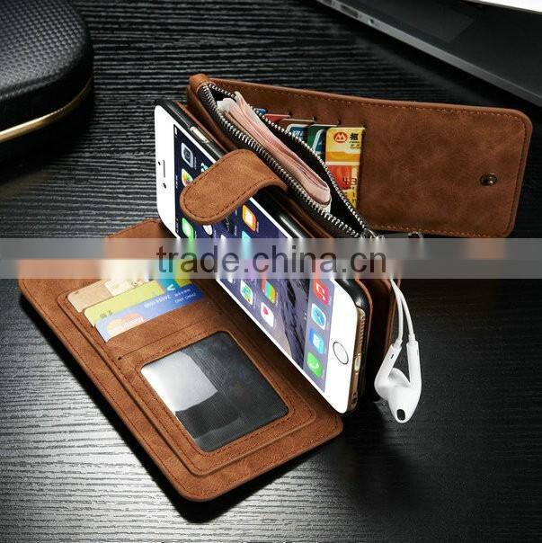 2016 Popular Design Leather Wallet Phone Cover For Iphone 6/6s