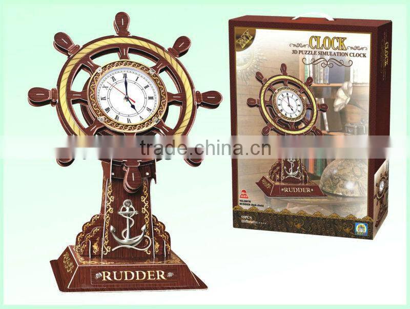 2013 hotsale ship alarm clock 3d puzzle games/children