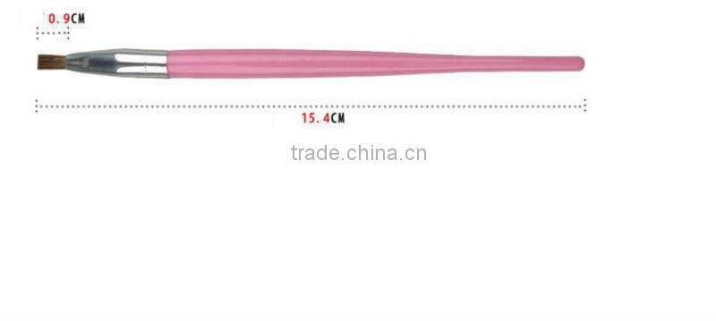 cheap wholesale nylon lip brushes,pink wooden handle makeup