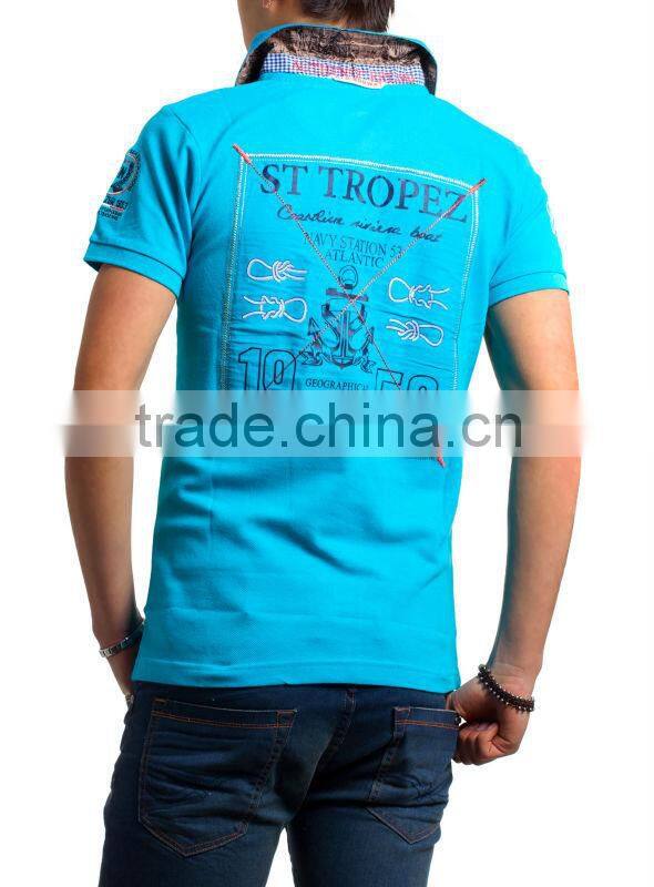 100% cotton pique mens short sleeve polo shirt