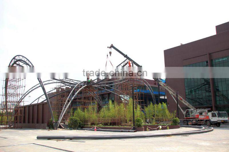 curved stage membrane structure, Unique appearance tensile membrane structure