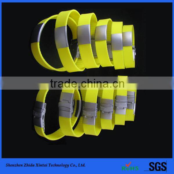 china fashionable cut make silicone id bracelets home