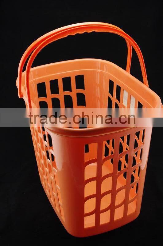 Plastic storage basket, basket