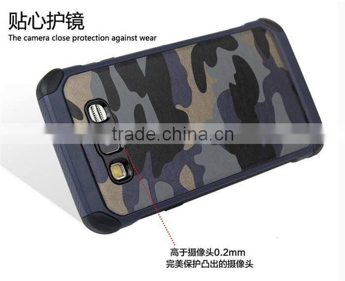 2 in 1 Army Camo Camouflage Armor Hybrid case For Galaxy E7 E5 A7100