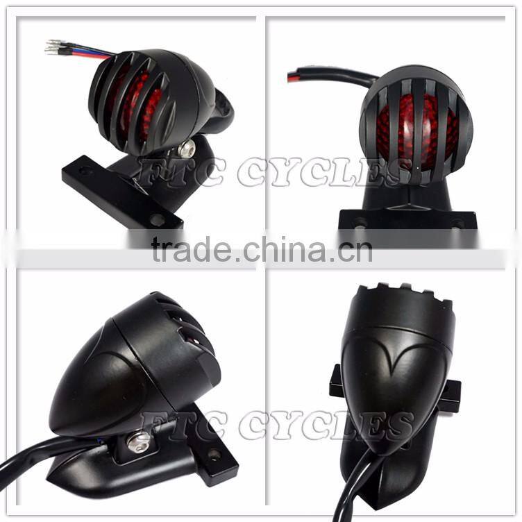 Grilled Aluminum LED Tail Light for Harley Custom Bikes