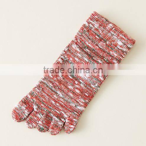 Shopping Online Japanese OEM Best Quality Custom Design Injinji Striples Winter Thick Cotton Toe Socks