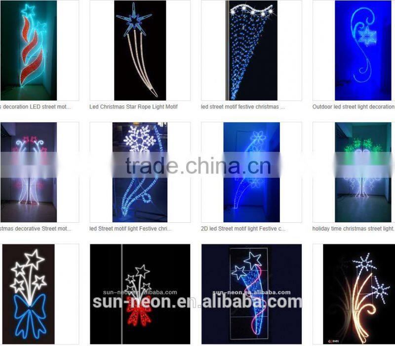 Outdoor Christmas Decoration Blue Led Light /giant Chrismtas Tree Spiral with Star on Top