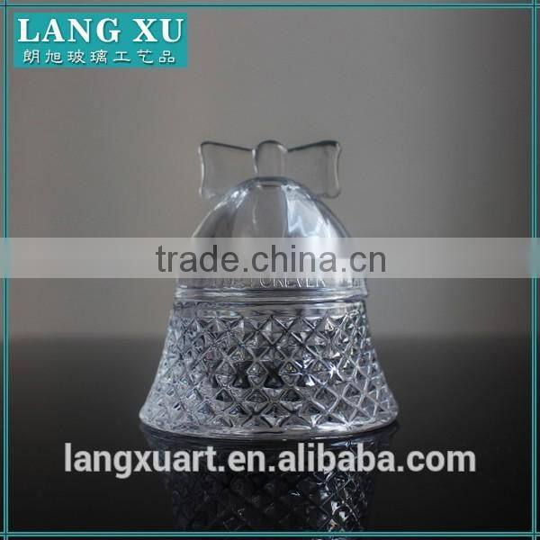 LX-D002 bell shaped glass candle holder wholesale glass bell jars glass domes