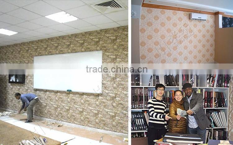 Good sale pvc waterproof colorful 3d design wallpaper