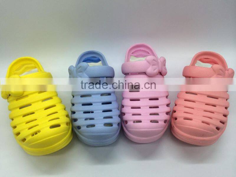2015 cute bowknot design eva clogs high heels platform ladies sandals good quality