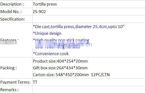 ZS-902 Hot Selling Tortilla Press/Tortilla Press Machine