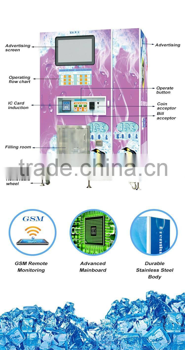 Hot Sale Automatic Self-Service Outdoor Ice Vending Machine For Sale