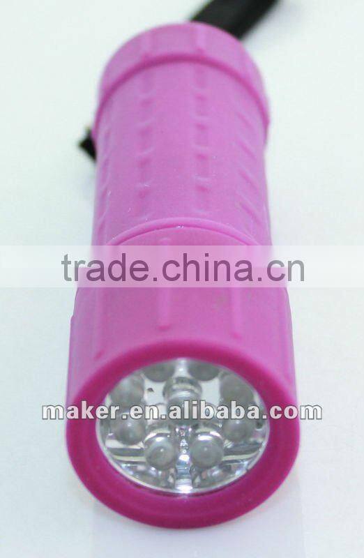 9 LED Plastic Flashlight