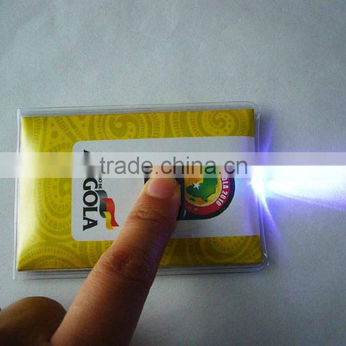 Promotional gift PVC custom led card light