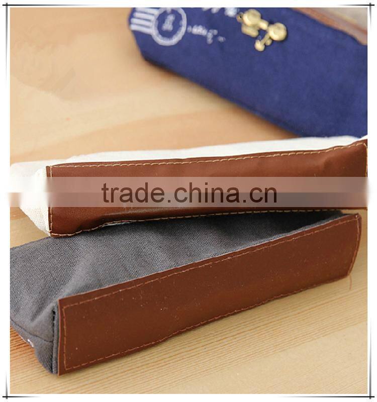 Hot Selling Cotton Canvas White Pencil Pouch For Children Or Office