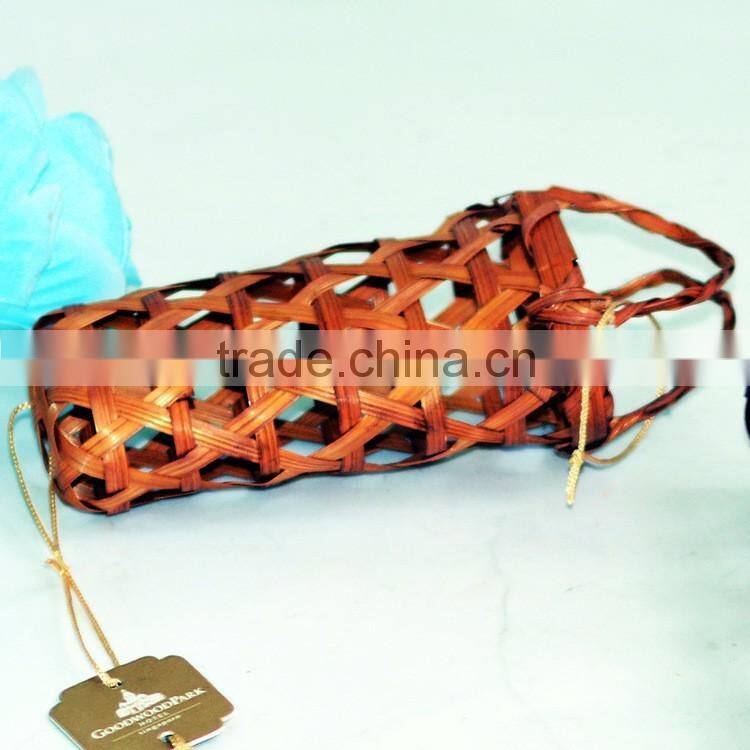 Hand weaving bamboo gift decoration basket with accessories