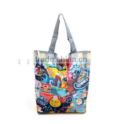 Foldable nylon shopping bag