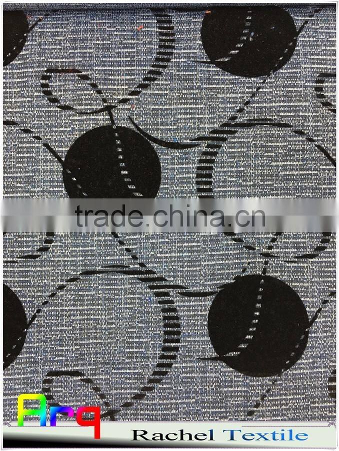 flower design sofa fabrics 57" design- flocking- factory made to order