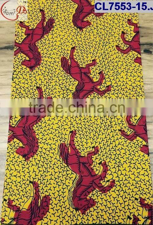 CL7553(13-18) 2016 new hot sell Jacquard style Real java wax african wax holland print fabric
