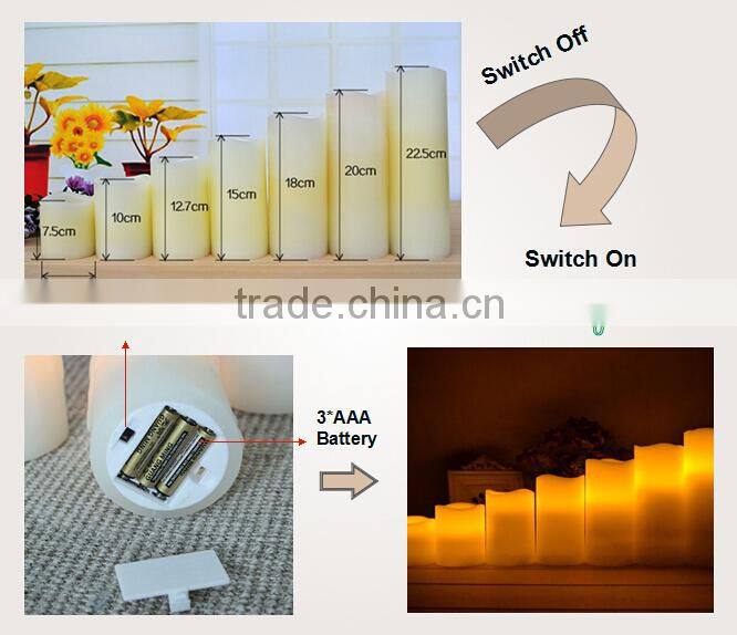 Plastic battery flicker led candle