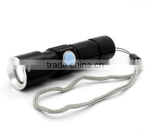 High power outdoor 300 lumen protable usb led rechargeable led Lamp with hand strap