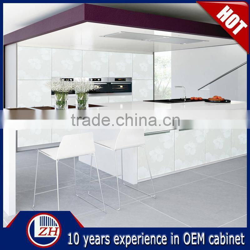 high gloss uv /acrylic /lacquer kitchen cabinet door glass kitchen door modern design white lacquer high gloss cabinet doors