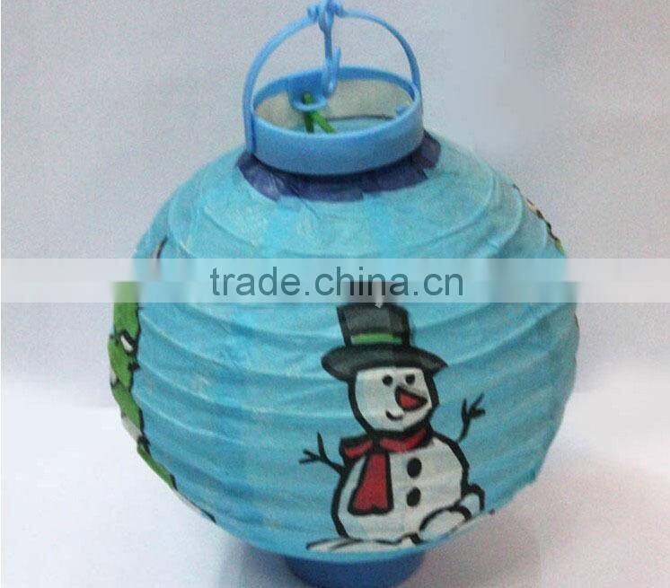 Halloween decoration round led paper lantern custom Chinese paper lantern