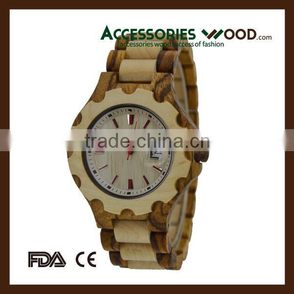 Wholesale Japan movt quartz watch custom wooden wrist watch for man and woman