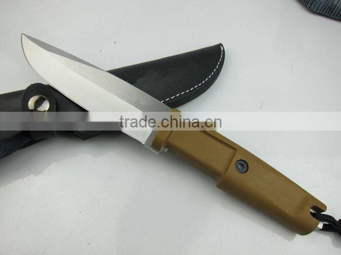 OEM rubber handle fixed blade hunting knife