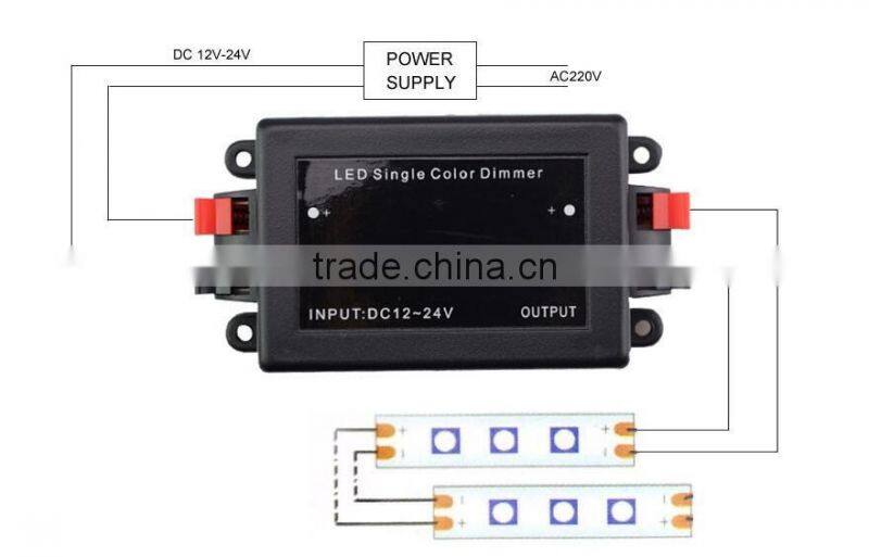 HOT sale RF 11 key remote controller led dimmer DC5V 12V 24V 8A
