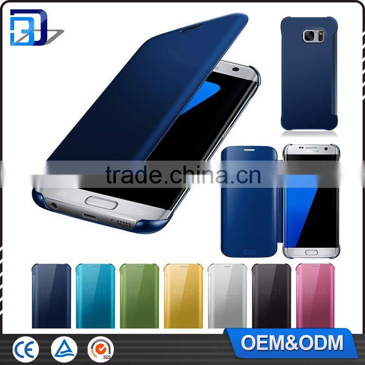 New Best Cheap China Leather View Flip Smart Case Mirror Cover Intelligent Case For Samsung Galaxy S6/S6 edge Case