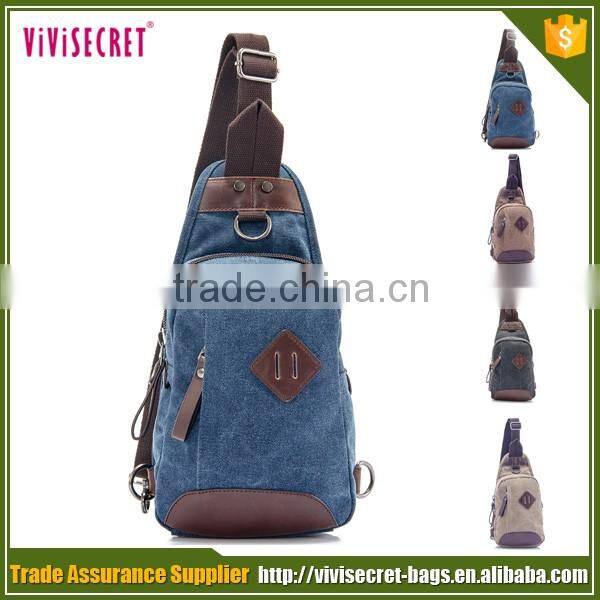 Vivisecret fashion style men top quality canvas shoulder bag