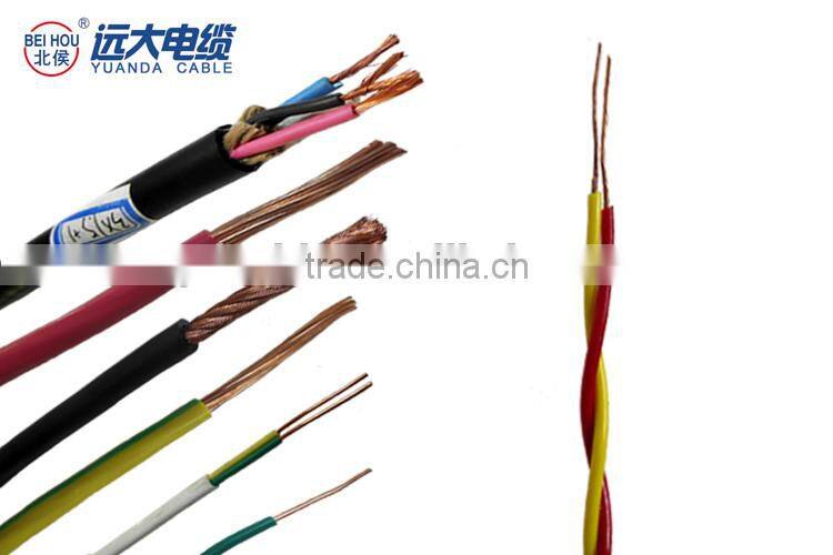 PVC plastic coated copper stranded solid electric wire cable 2.5mm 4mm 6mm 10mm