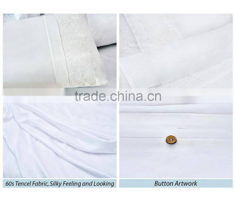 shengsheng silky 60s 300T tencel duvet cover bedding set, sheet set made in china
