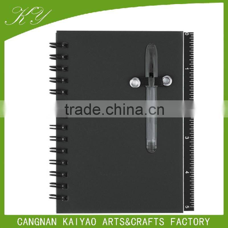 Popular school cheap pp cover notebook spiral sticky note set with pen