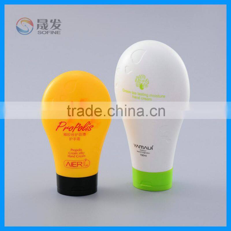 Body lotion empty plastic bottle