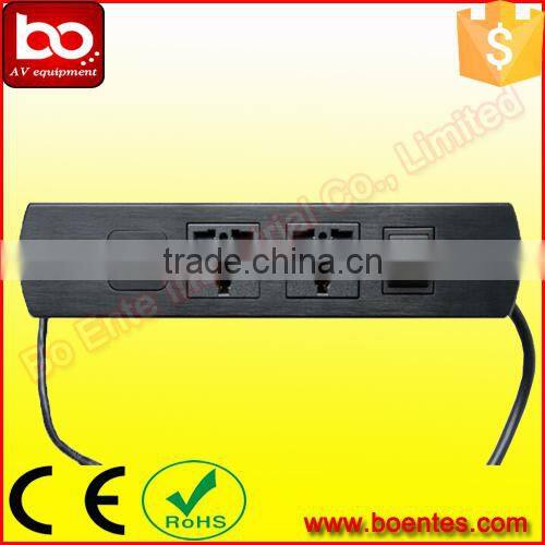 Headboard/Desktop/Partition Mount Power Socket with USB Charger for Office Electrical Plugs