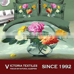 fresh spring flower bed in bag comforter set microfiber 130gsm