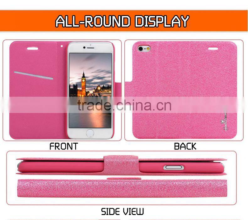 LZB hot selling silk grain flip leather case for samsung galaxy A8