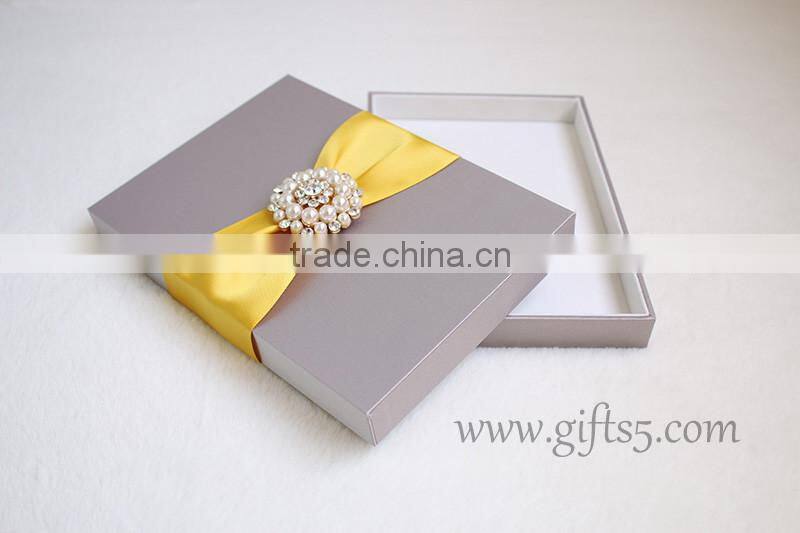 Custom Handmade Luxury wedding invitation boxes for sale