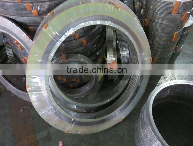 graphite spiral wound gasket with outer ring and inner ring, spiral wound gasket,non asbestos spiral wound gasket