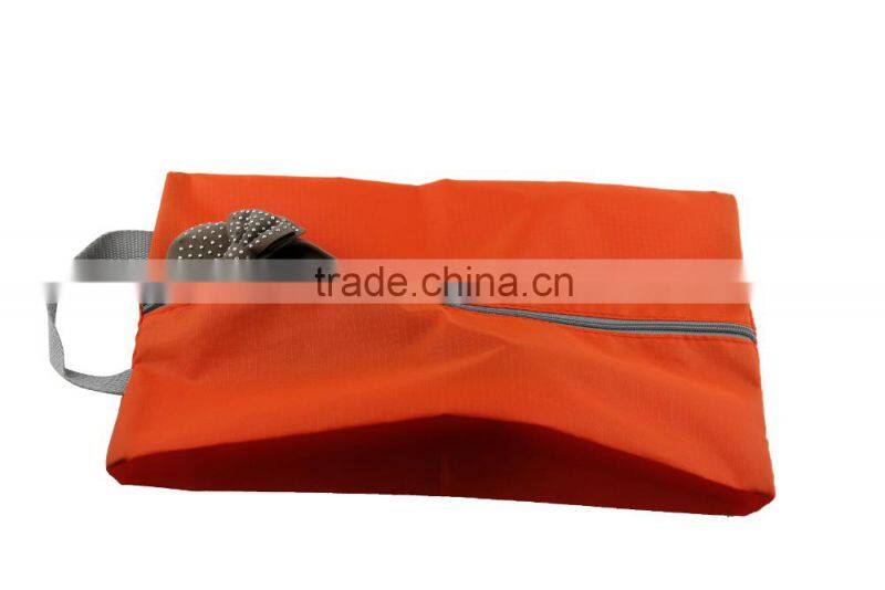 Zipper recycled polyester Oxford Breathable Dustproof Travel luggage Shoe Bag