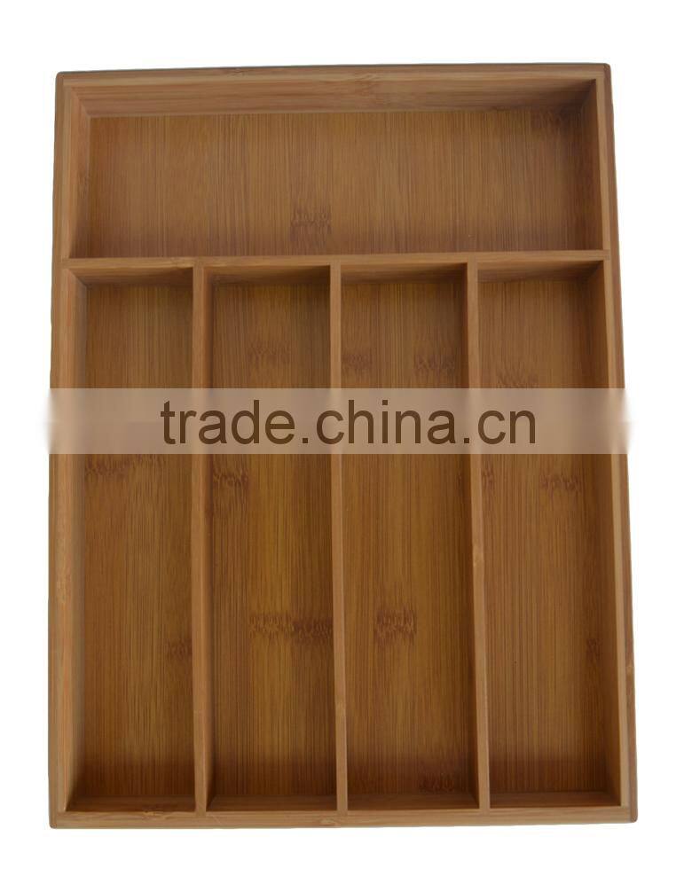 Solid Bamboo Tray with 5 compartments