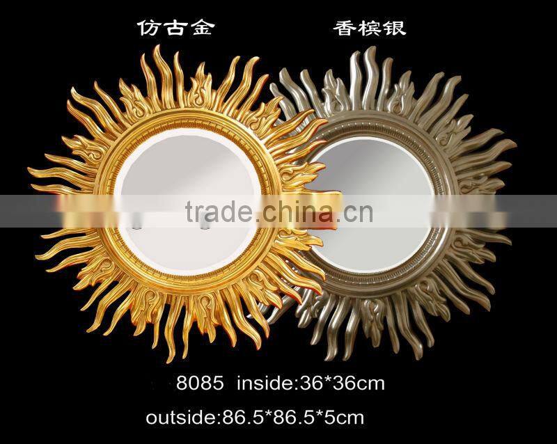 wooden frame mirror with moulding