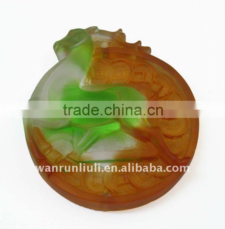 crystal home ornament -- chinese pig dragon---BC010