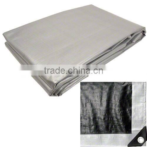 Heavy Duty Silver Tarp 6 Oz., 8'X10',10' x 8' Silver Black Heavy Duty Tarp