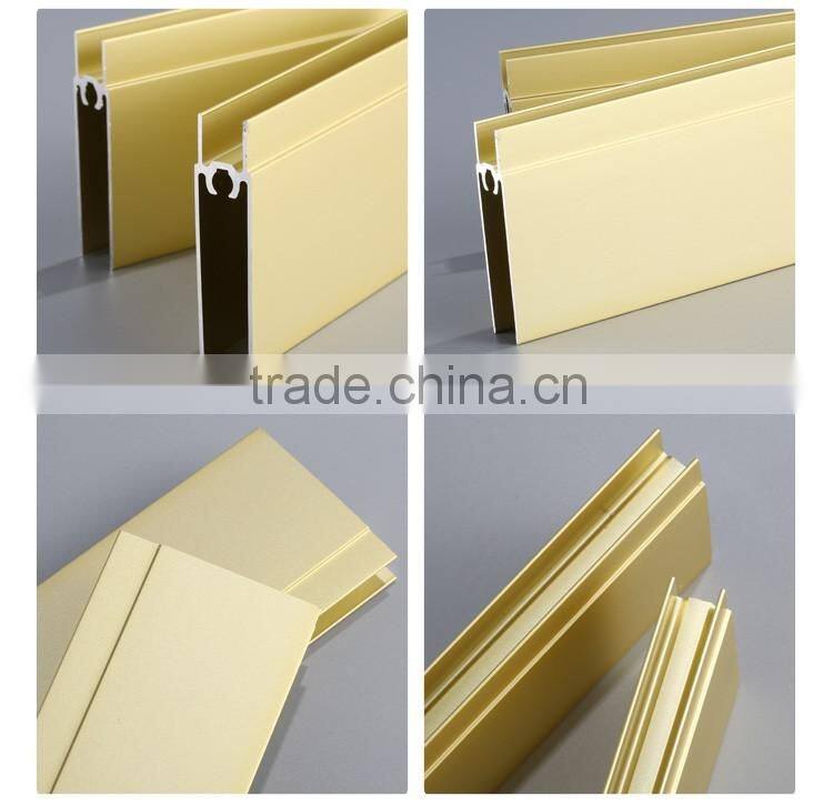 Anodized silver aluminum profile for furniture closet door
